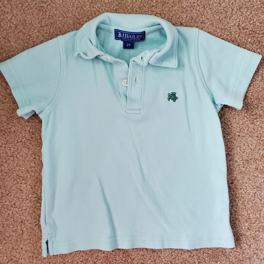 Mint green boy's polo